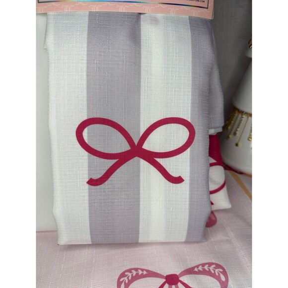 JUICY COUTURE PINK ORNAMENTS WITH BOWS SHOWER CURTAIN SET - Picture 4 of 4